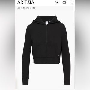 Aritzia TNA Waffle Zip Up - Size L Black